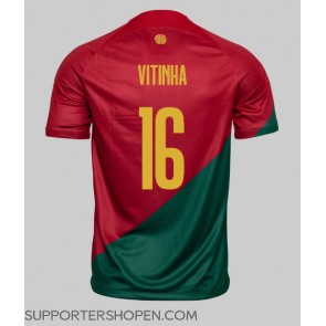 Portugal Vitinha #16 Hemma Matchtröja VM 2022 Kortärmad